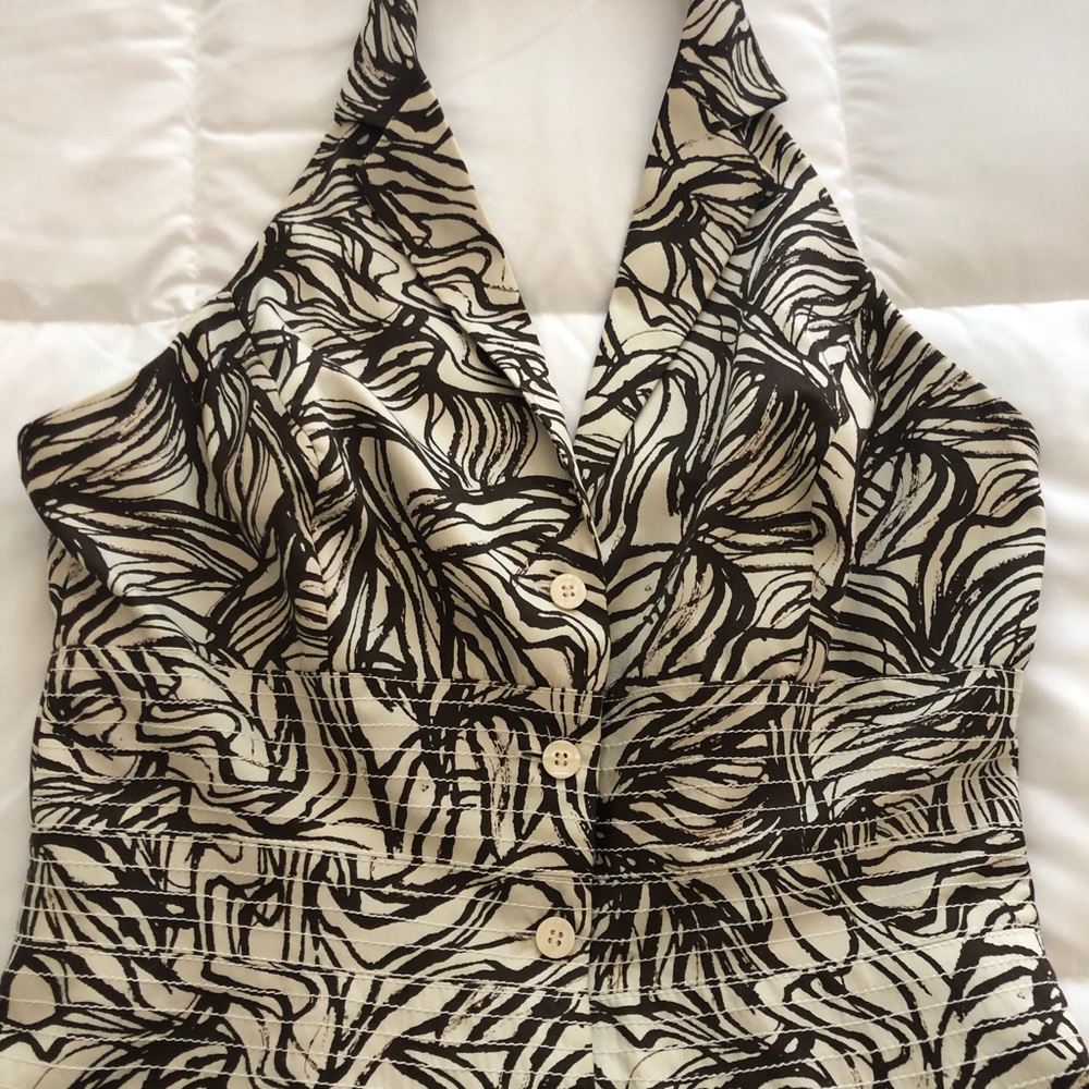 Classic fit&flare halter back Liz dress